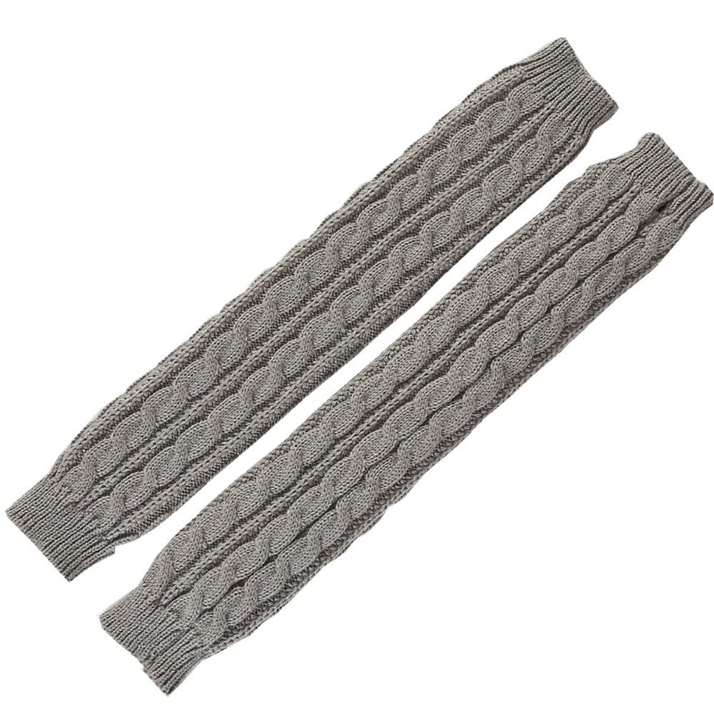 Fingerless Glove Knit - Готические однотонные вязаные перчатки без пальцев,