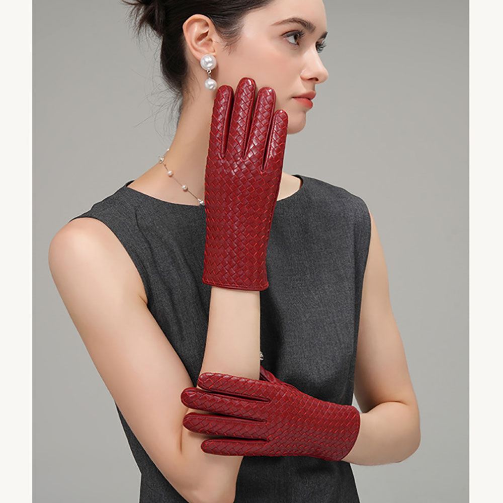 Wool Glove Lined - Зимние женские перчатки из натуральной кожи