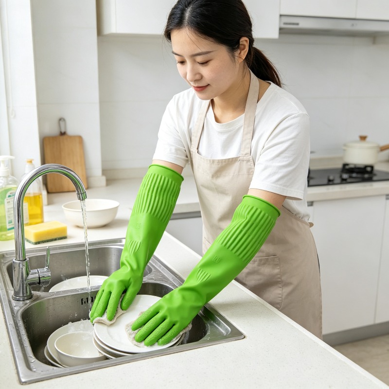 1 пара удлиненных силиконовых  – обзор и цена Rubber Glove Cleaning
