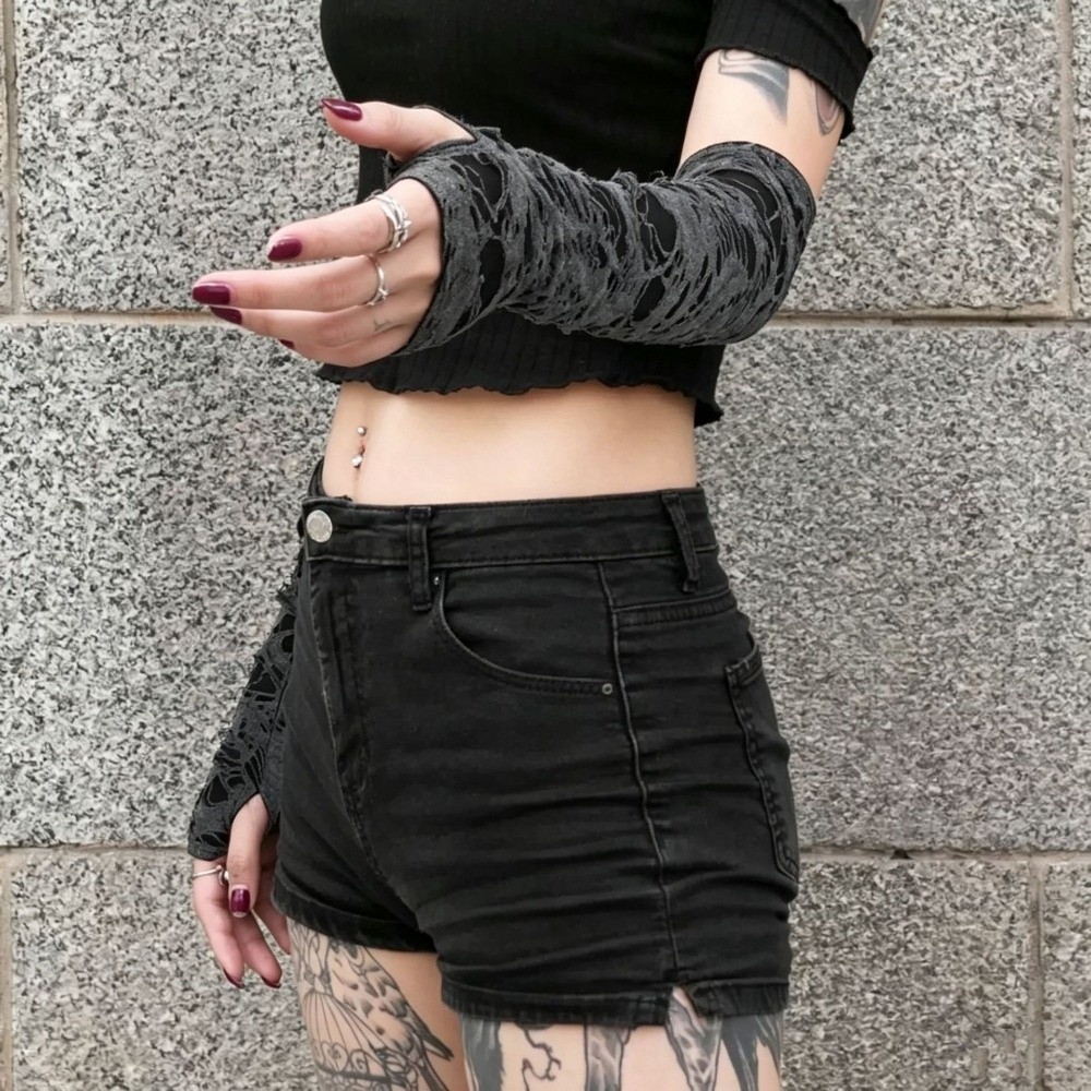 Длинные панк-перчатки в винтаж – обзор и цена Fingerless Glove Knit