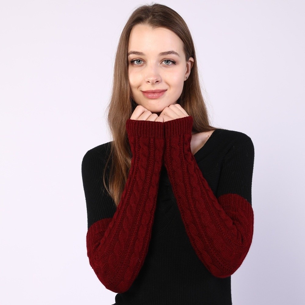 Готические однотонные вязаные  – обзор и цена Fingerless Glove Knit