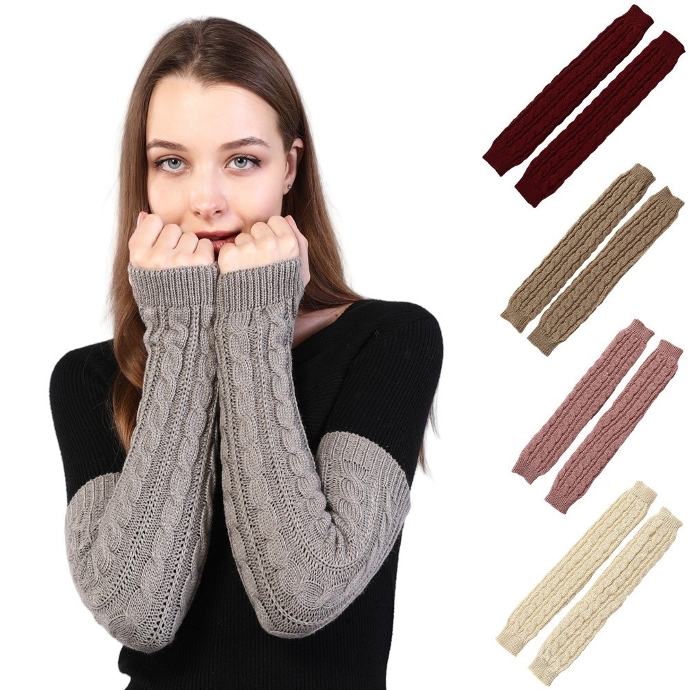 Готические однотонные вязаные  – обзор и цена Fingerless Glove Knit