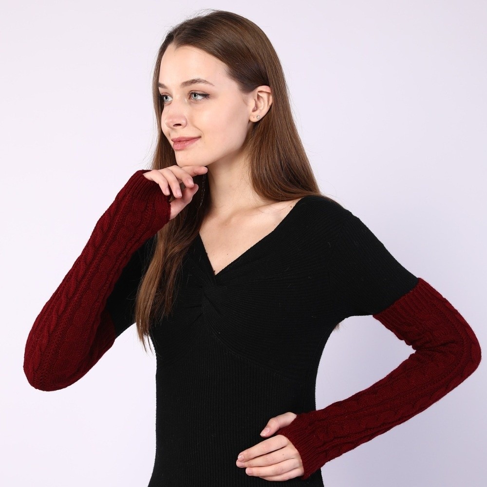 Повседневные однотонные вязаны – обзор и цена Fingerless Glove Knit