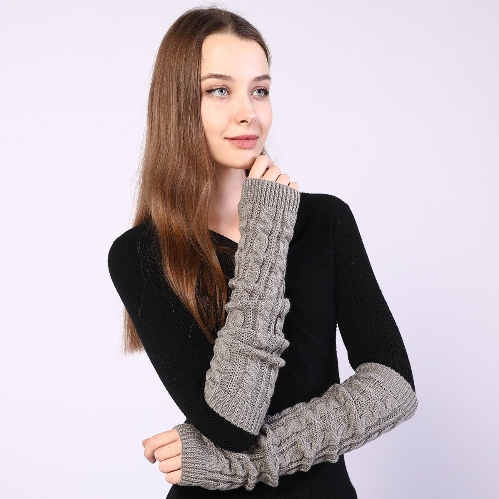 Повседневные однотонные перчат – обзор и цена Fingerless Glove Knit