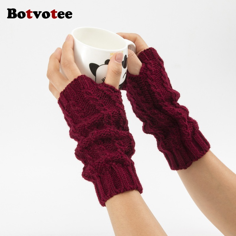 Botvotee Y2k зимние перчатки с – обзор и цена Fingerless Glove Knit